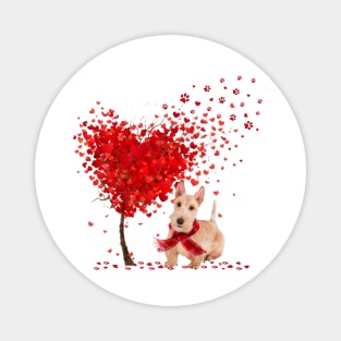 Valentine's Day Heart Tree Love Wheaten Scottish Terrier Magnet